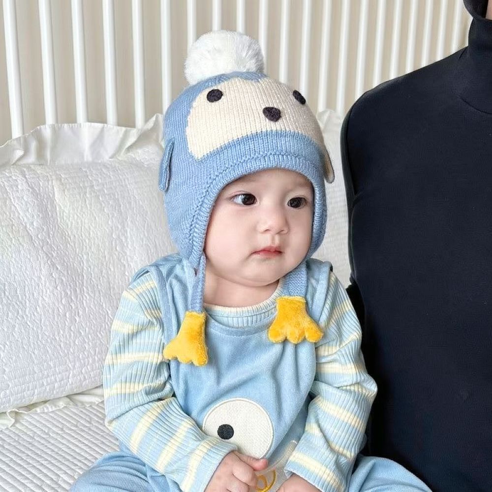 Infant Beanie Hat With Ears - Schattige gebreide muts met oorkappen, perfect