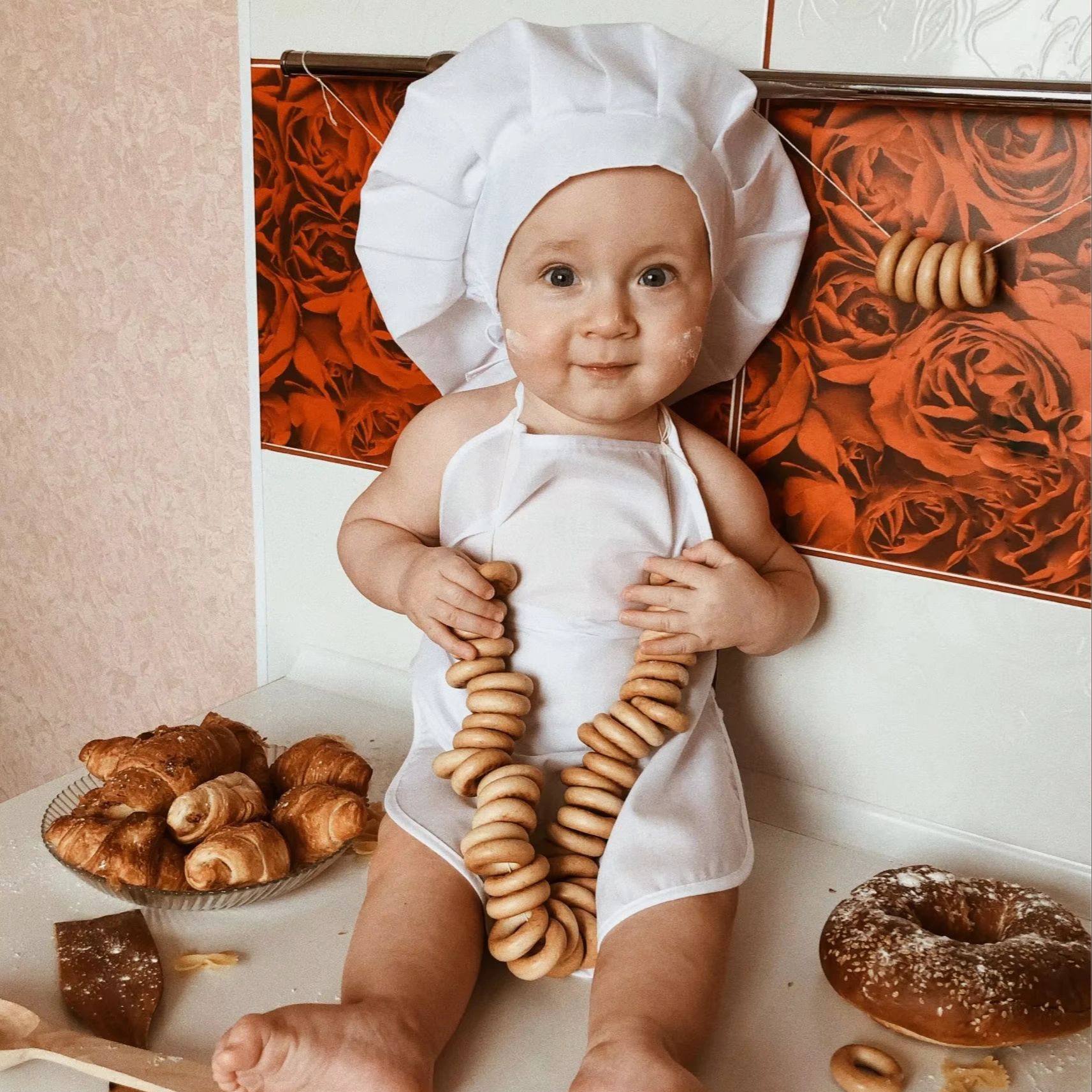 Infant Photography Props Outfit - Pasgeboren baby chef-kok kostuum fotografie rekwisieten