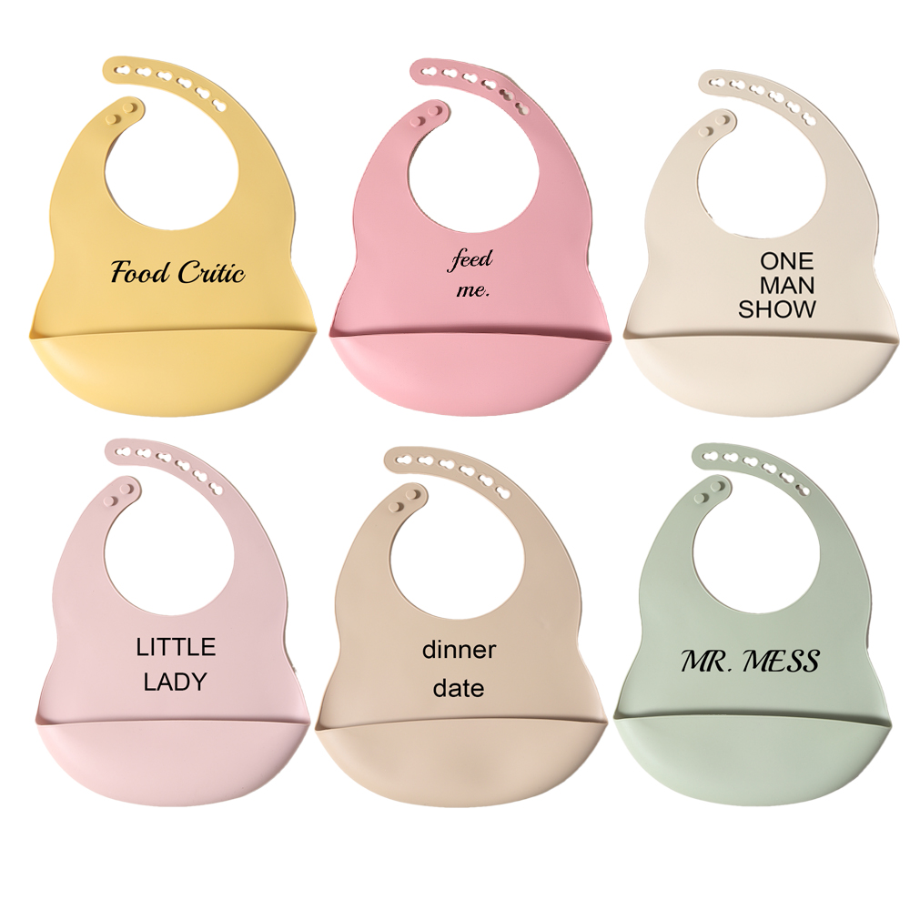 Waterproof Baby Bibs Silicone - siliconen slabbetjes citaat bericht waterdicht voor