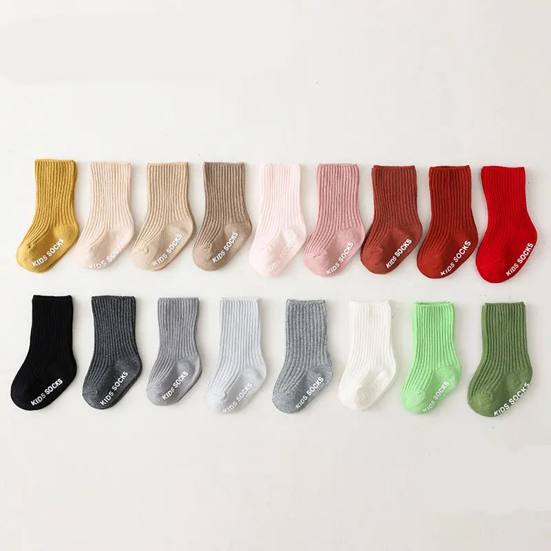Unisex Baby Socks Non Slip - Herfst Winter Baby Meisje Jongen Effen