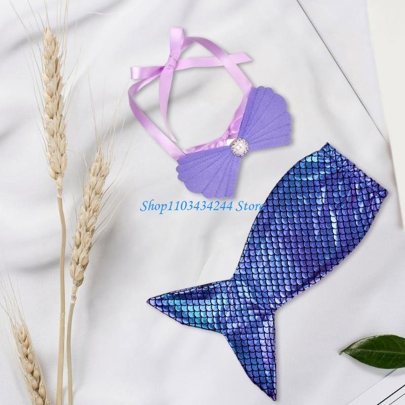 Infant Photography Props Outfit - Baby beha staart kostuum baby foto