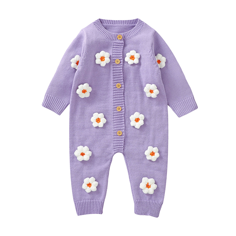 Newborn Baby Girl Romper Floral - Zoete Bloemenprint Baby Meisjes Lange Mouwen