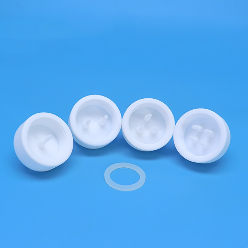 Feeding - Volledige PTFE-voedingskop GL45 zuigflesdop één gat