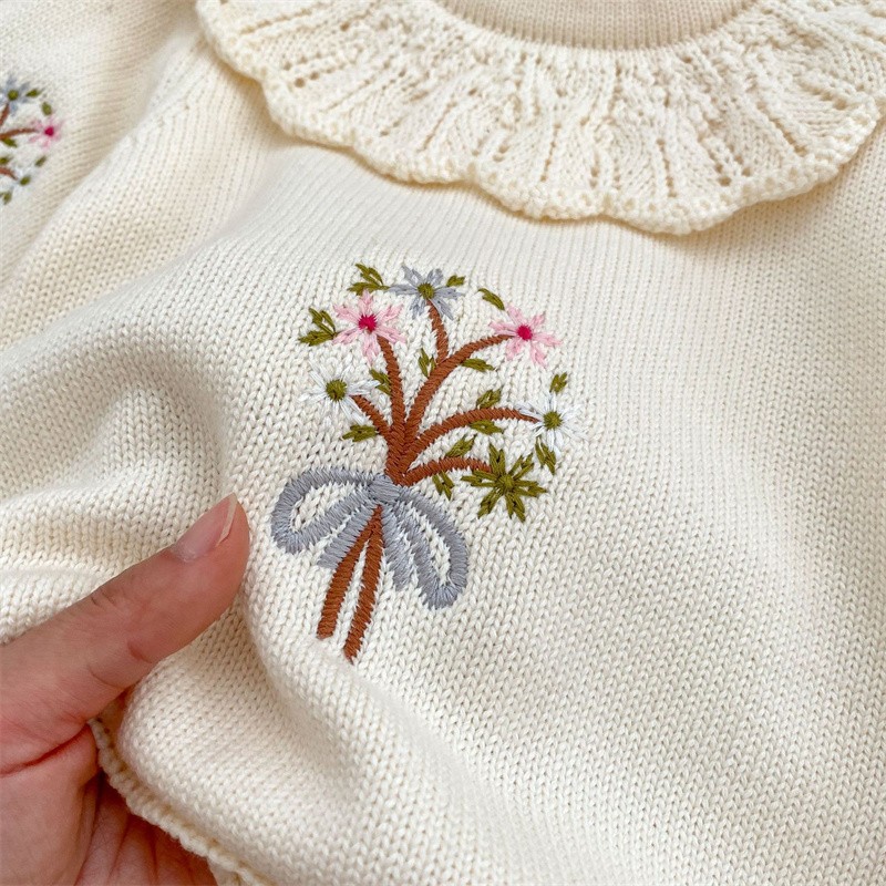 Herfst Nieuwe Pasgeboren Breie - Newborn Baby Girl Romper Floral recensie en prijs