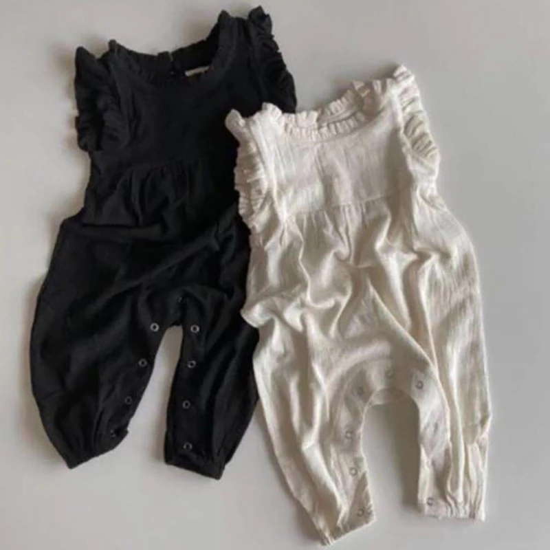 2026 Zomer Nieuwe Baby Rompers - Baby Summer Linen Sleeveless Jumpsuit recensie en prijs
