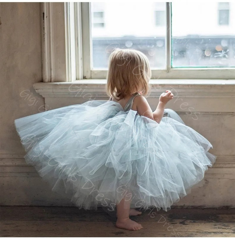 Blauwe bloemenmeisje jurk voor - Toddler Girl Tulle Party Dress recensie en prijs