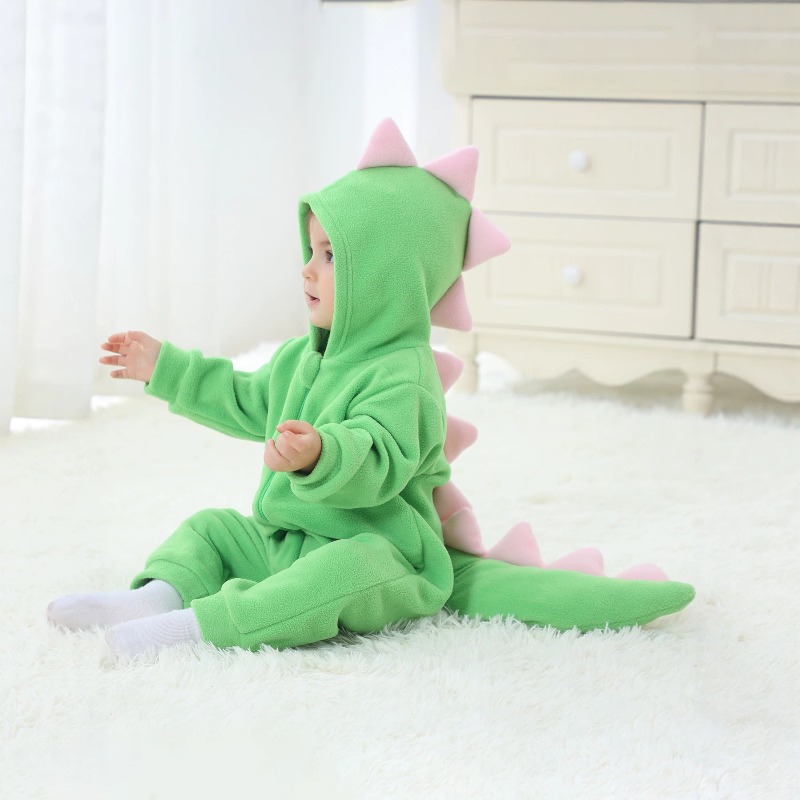 Groene dinosaurus romper met c - Cotton Baby Onesies Zipper recensie en prijs