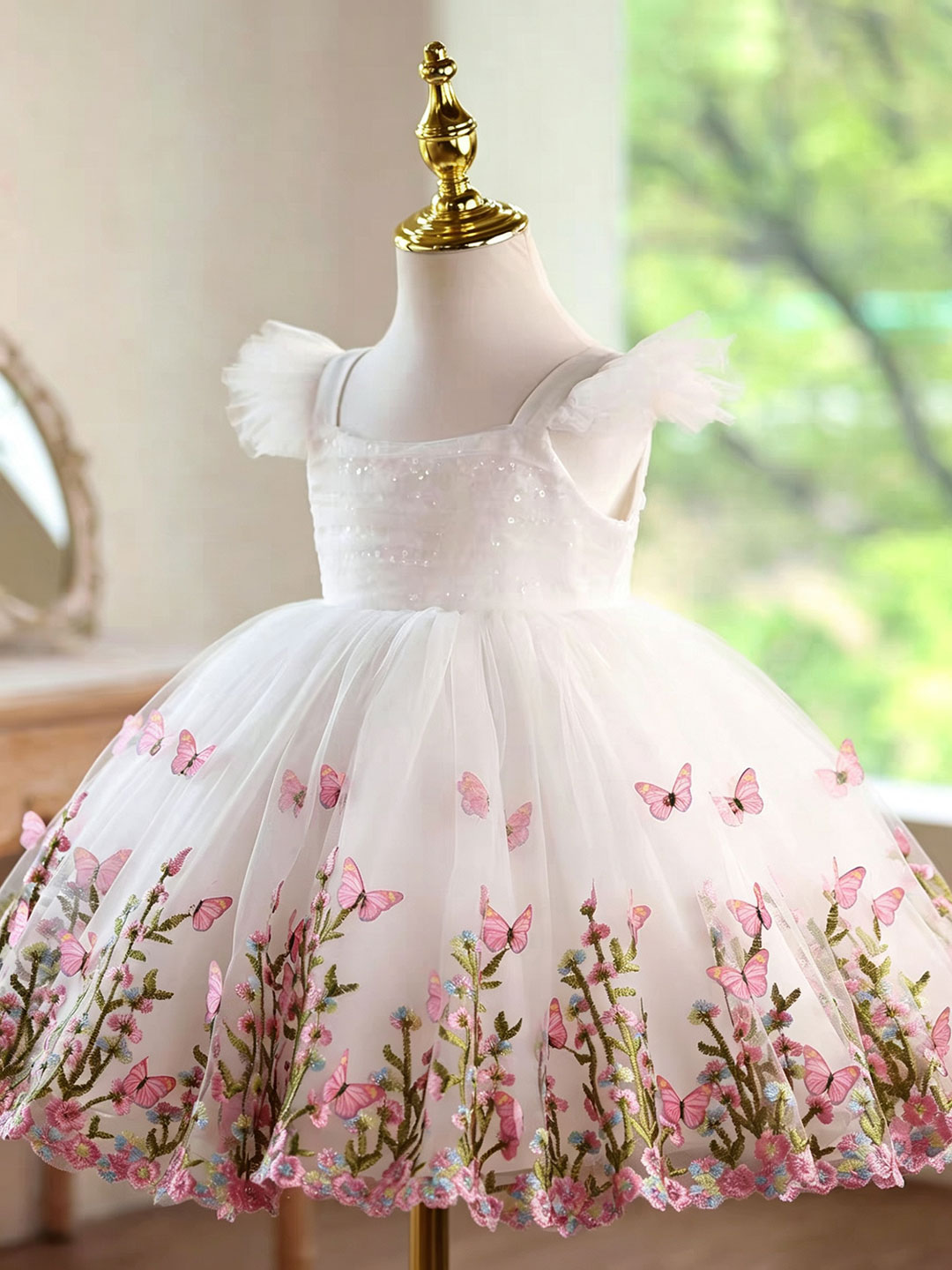 Jill Wish D277 Witte vlinder g - Toddler Girl Tulle Party Dress recensie en prijs