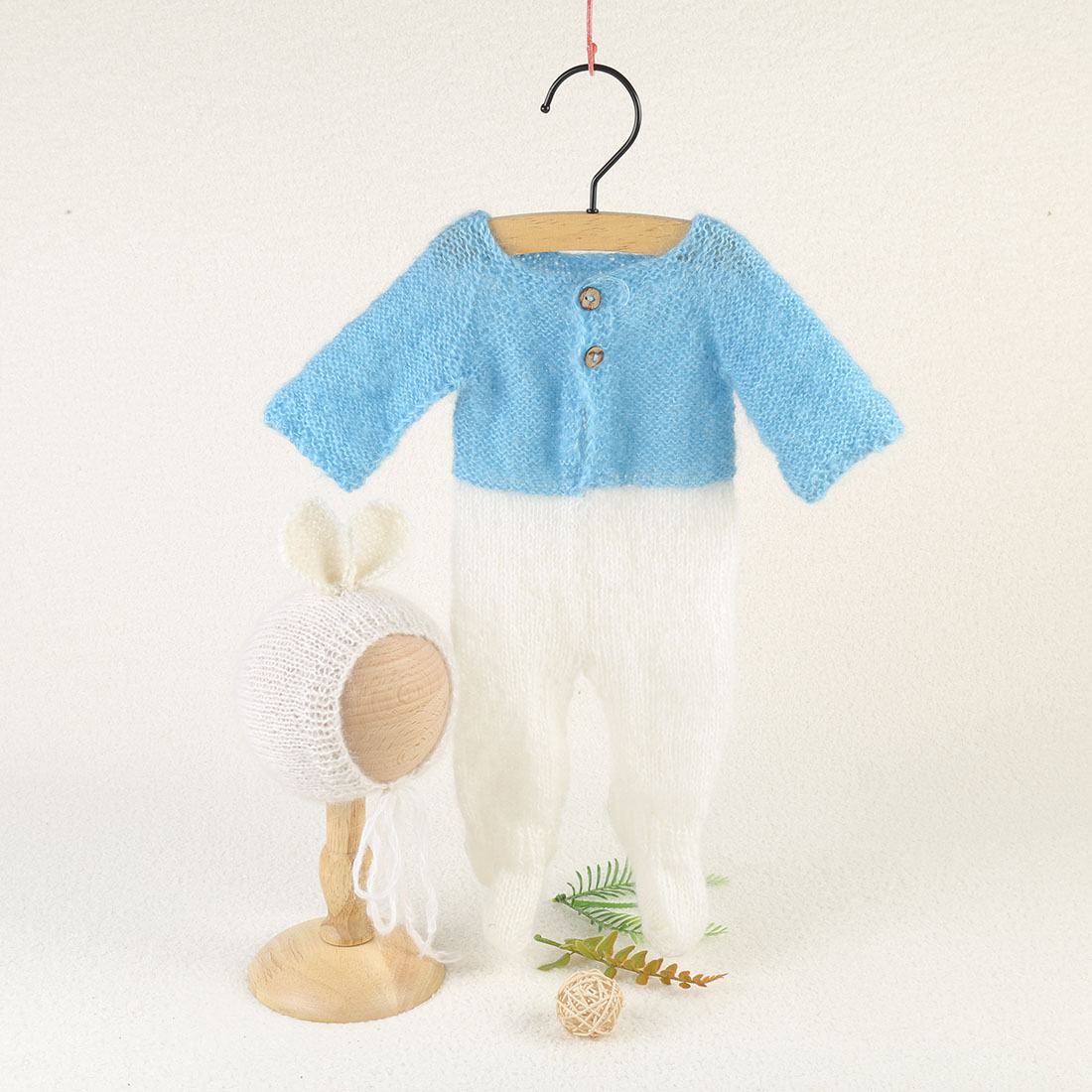 Vintage gebreide pluizige tedd - Infant Photography Props Outfit recensie en prijs