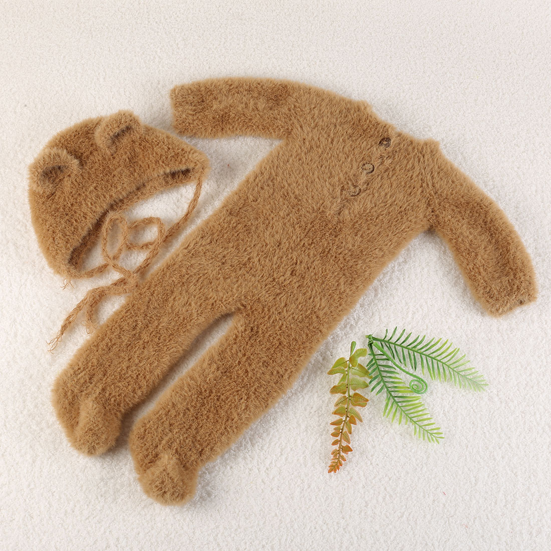 Vintage gebreide pluizige tedd - Infant Photography Props Outfit recensie en prijs