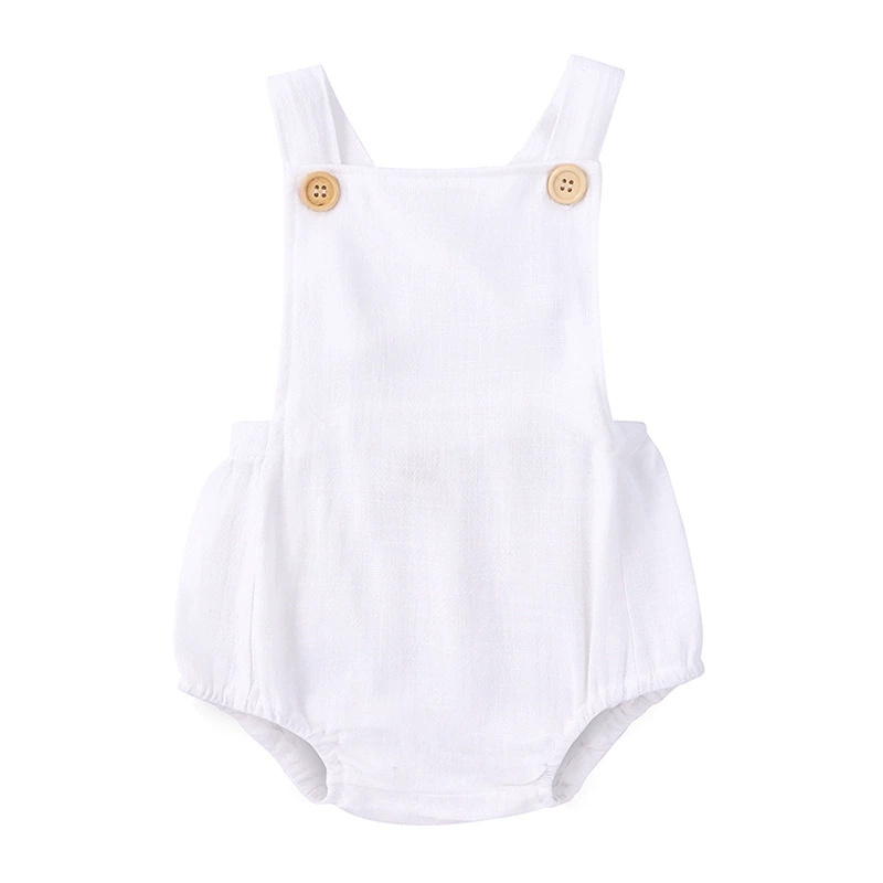 2023 zomer pasgeboren baby jon - Baby Summer Linen Sleeveless Jumpsuit recensie en prijs