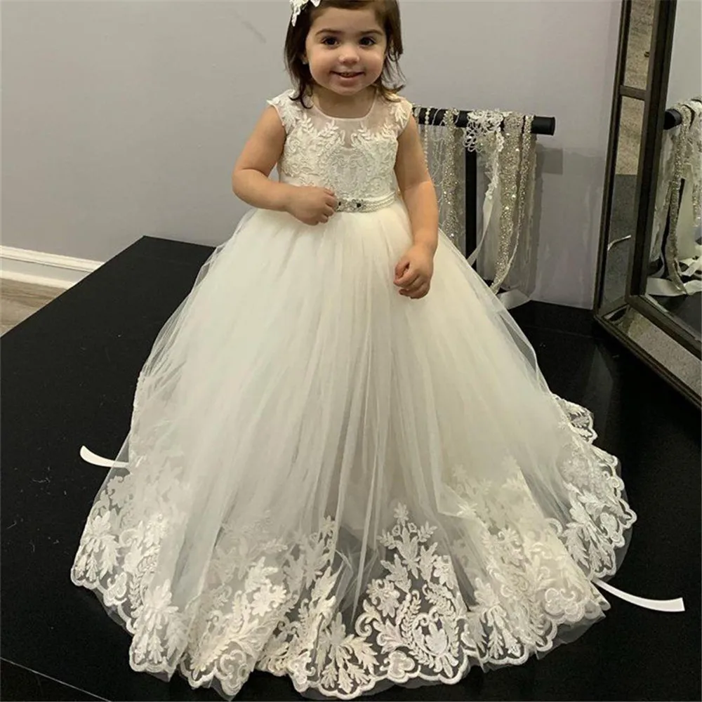 Bloemenmeisjesjurken Kant Eers - Toddler Girl Tulle Party Dress recensie en prijs