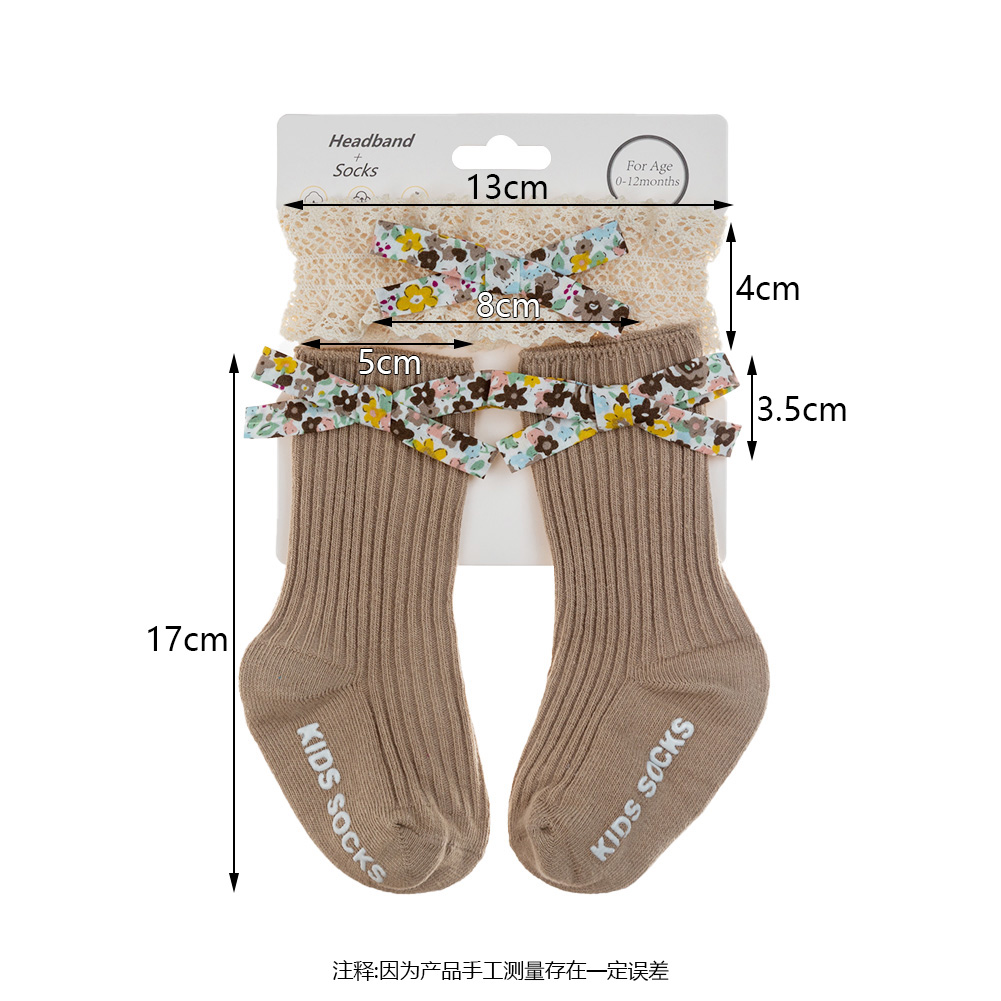 3 Stuks Bloemenprint Boog Baby - Unisex Baby Socks Non Slip recensie en prijs