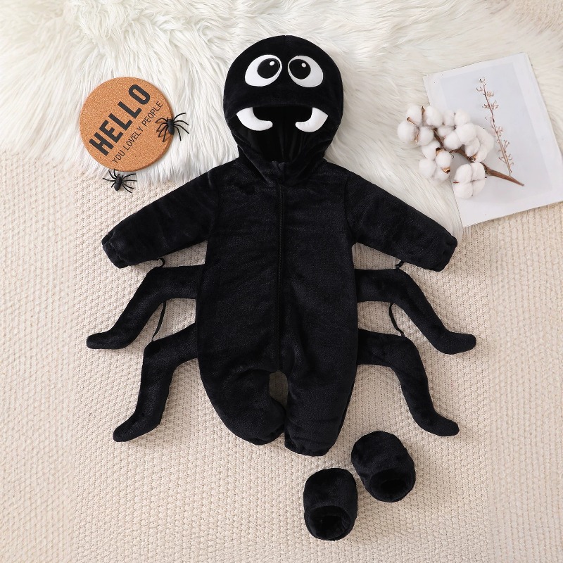 Zwarte Spider Romper voor pasg - Cotton Baby Onesies Zipper recensie en prijs