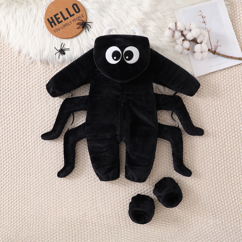 Zwarte Spider Romper voor pasg - Cotton Baby Onesies Zipper recensie en prijs