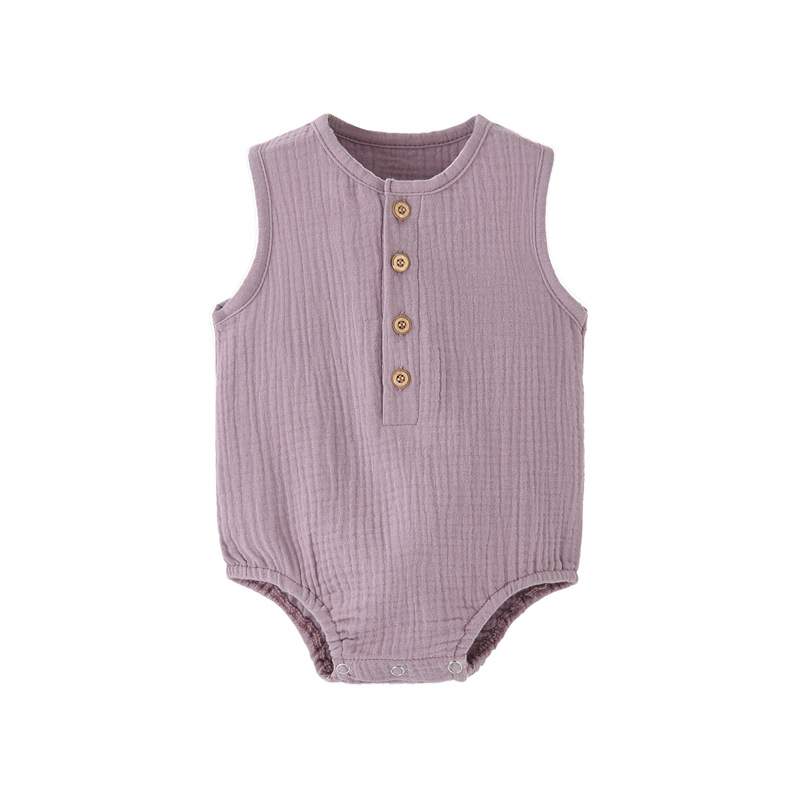 Zomer, effen, voor pasgeborene - Baby Summer Linen Sleeveless Jumpsuit recensie en prijs